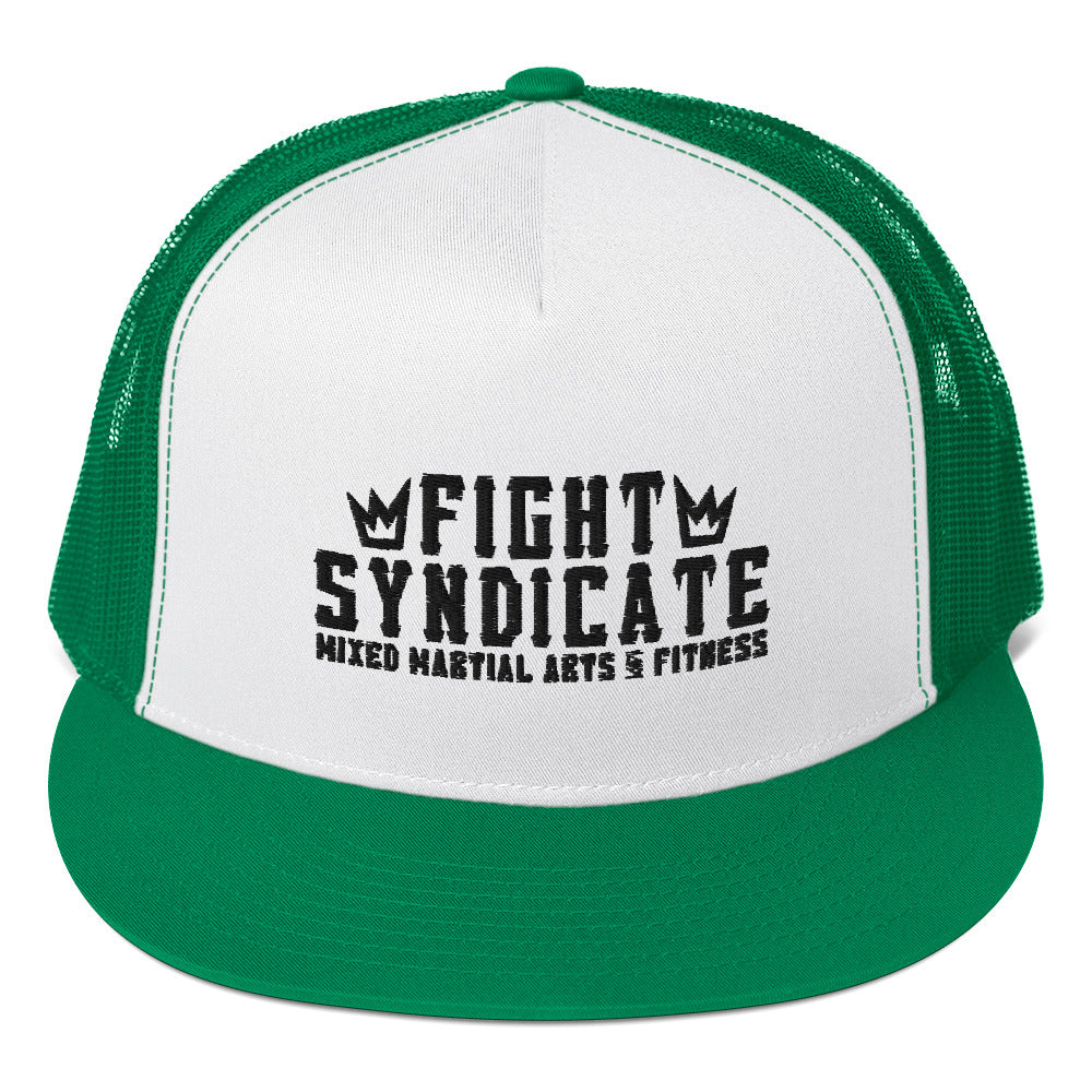 Fight Syndicate Black Embroidered Trucker Cap