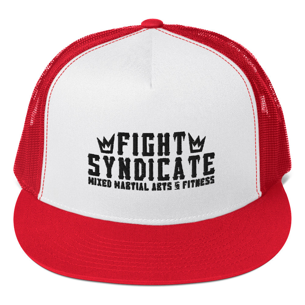 Fight Syndicate Black Embroidered Trucker Cap