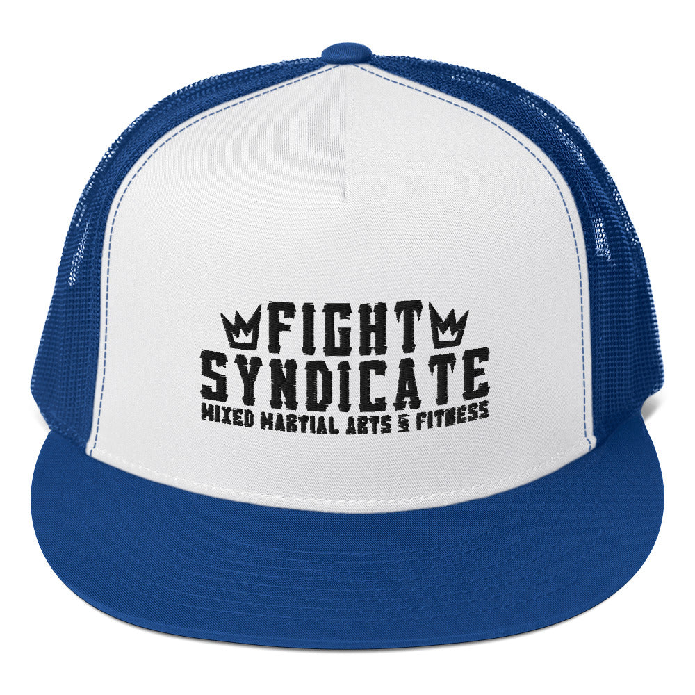 Fight Syndicate Black Embroidered Trucker Cap