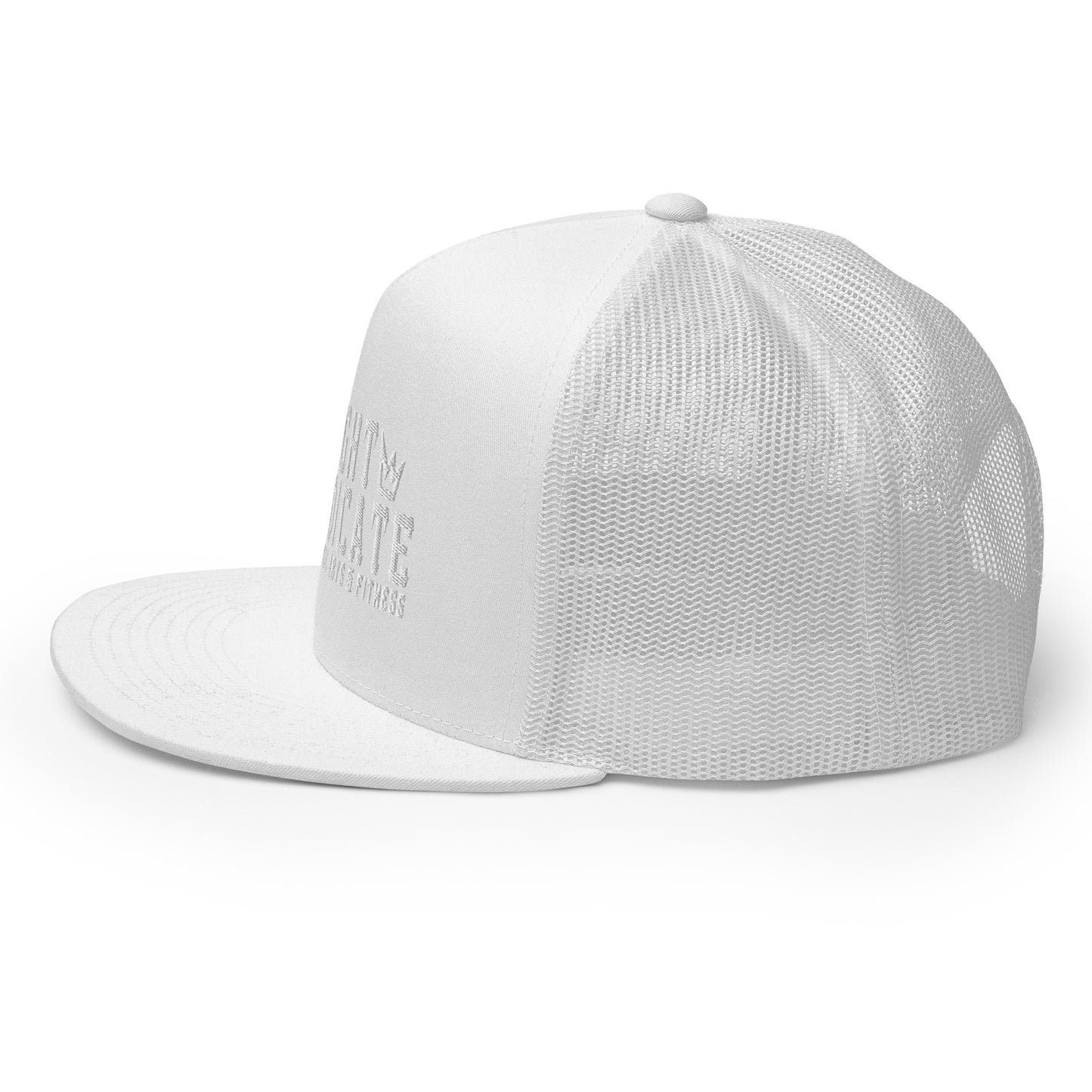 Fight Syndicate White Embroidered Trucker Cap