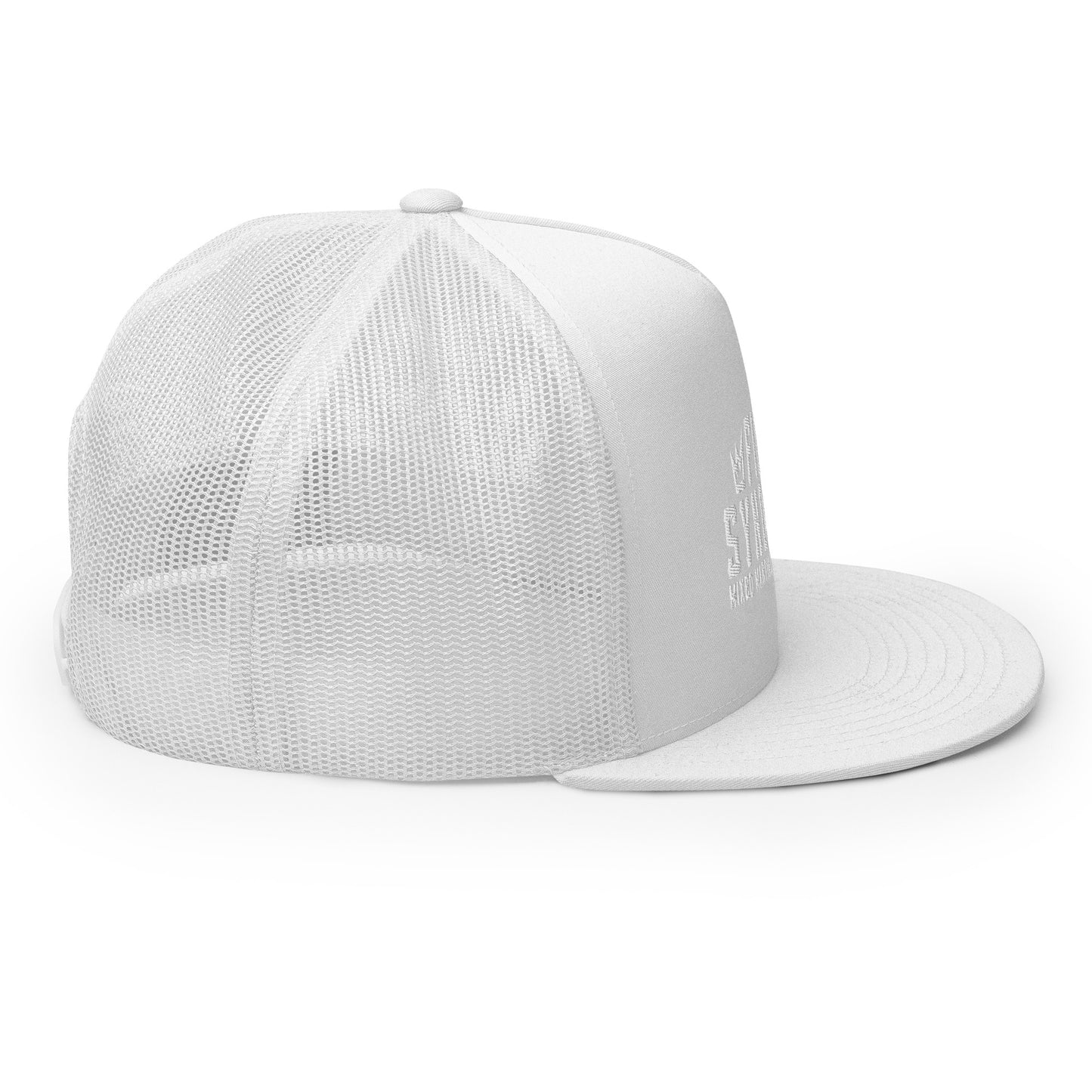 Fight Syndicate White Embroidered Trucker Cap