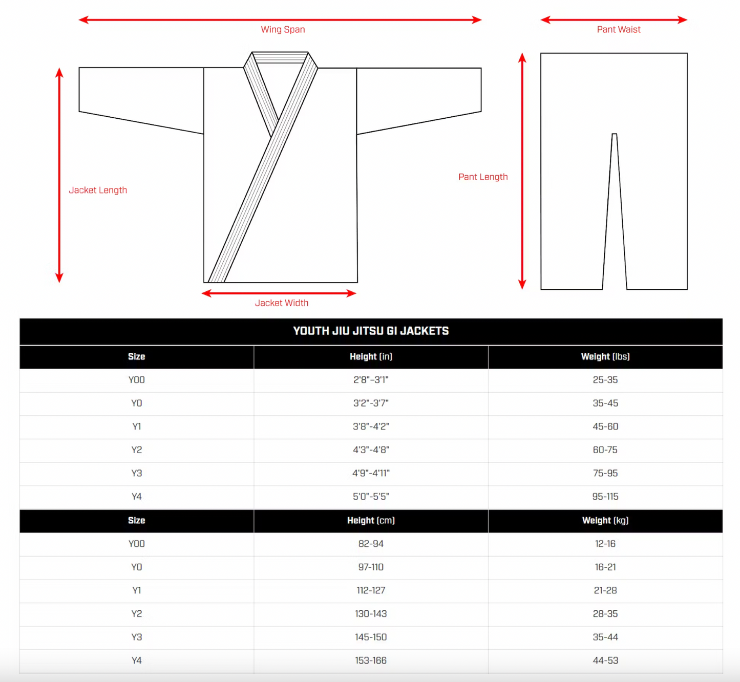 Ascend Youth Jiu Jitsu Gi - Hayabusa