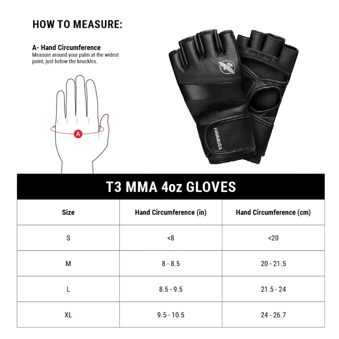 Hayabusa 7oz T3 MMA Gloves