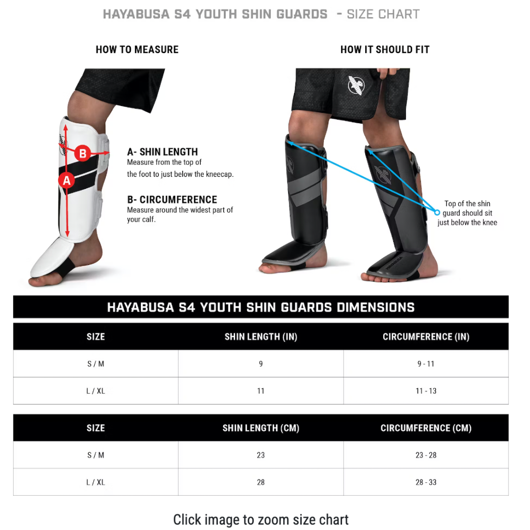 Hayabusa S4 Kids Shin Guards