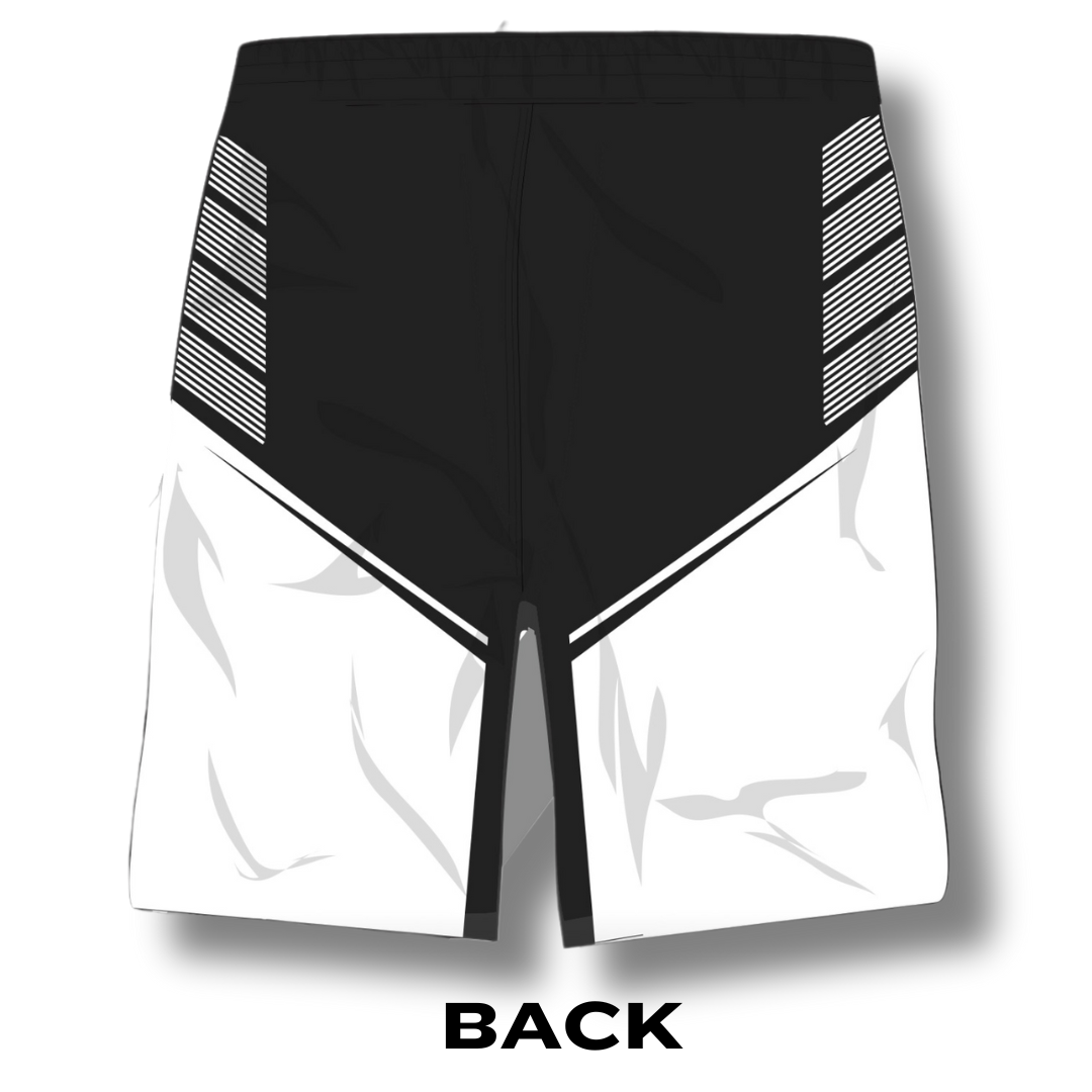 Fight Syndicate White/Black Fight Shorts